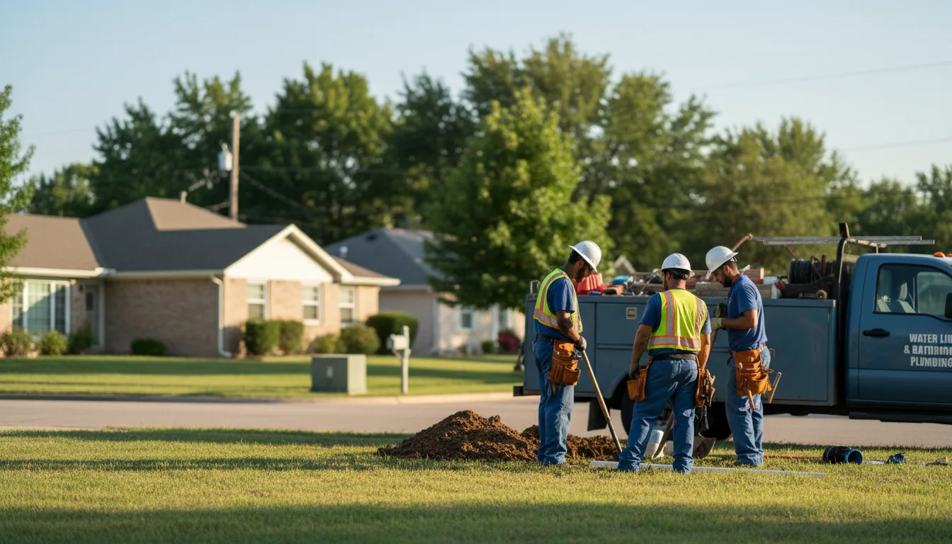 Residential water line and bathroom plumbing service in Christoval, TX